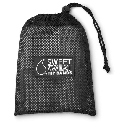 Sweet Sweat 3-Pc Hip Resistance Bands Set Non-Slip Booty Bands with Mesh Bag, Pink