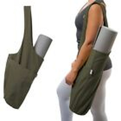 Yoga Mat Bag | the ORIGINAL Tote Yoga Bag | Sling Yoga Tote Olivine Green